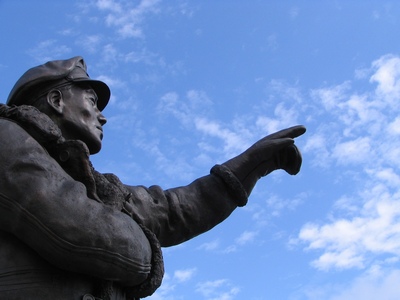 Pointing to the sky