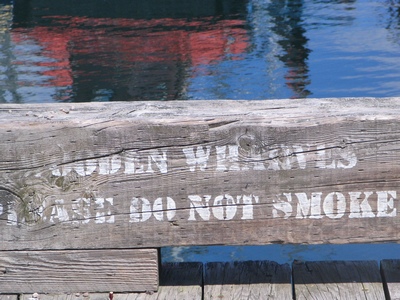 Wharf sign