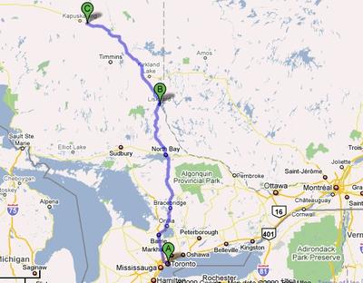 Google route to BON