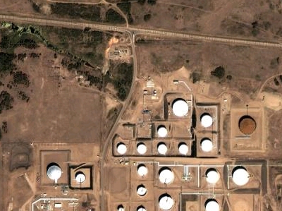 Google map view of tank farm