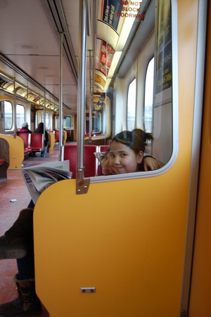 Sisters on the subway