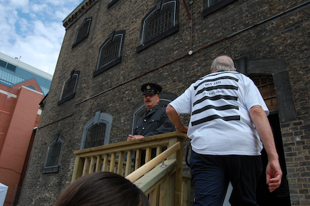 Entering the jail