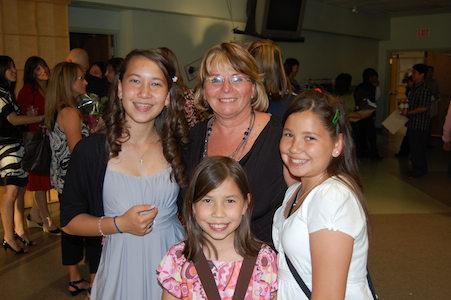 The girls with Mrs Kelly