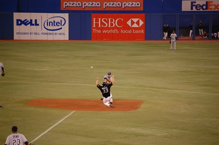 Out at second