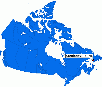 Stephenville, NL map