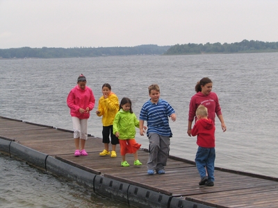 Kids on dock