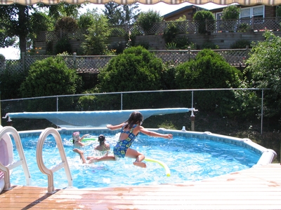 Claudia in mid-air