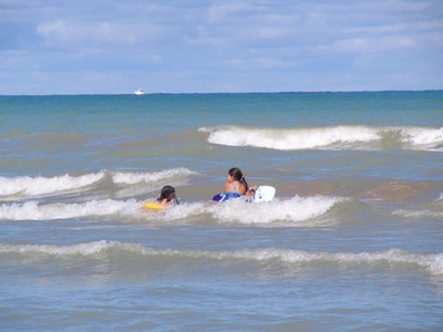 In the surf