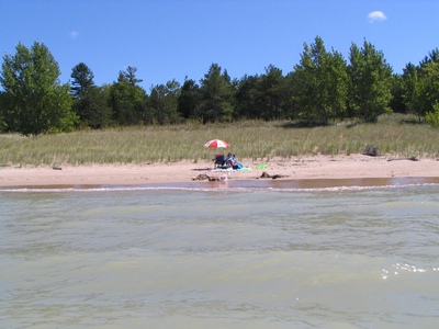 Our spot on the beach