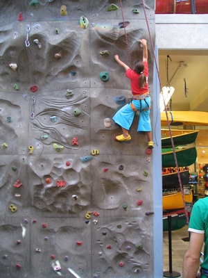 Angela climbing