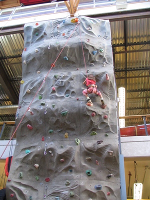 Claudia climbing