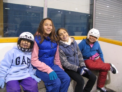 Girls at skating