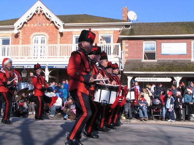 In step
