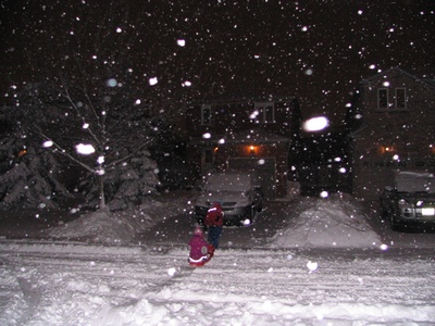 Snowing