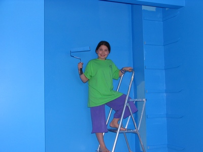 Angela painting