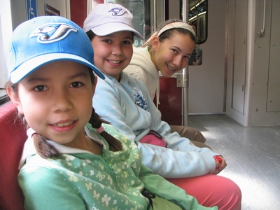 Girls on subway