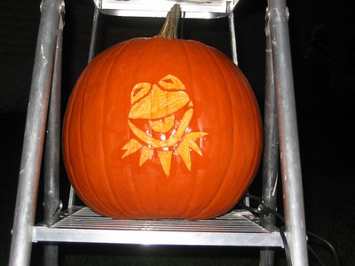 Kermit pumpkin