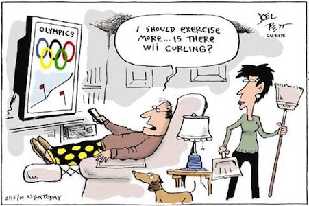 Curling cartoon