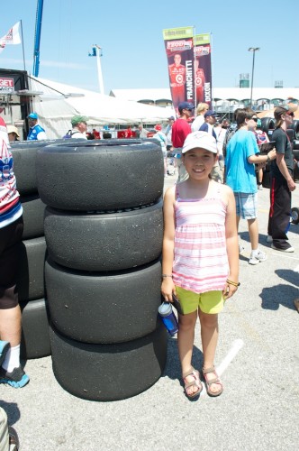 Claudia just a little taller than 4 indy tires