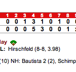 boxscore-fishercats (Day 18: Bautista and Lind)